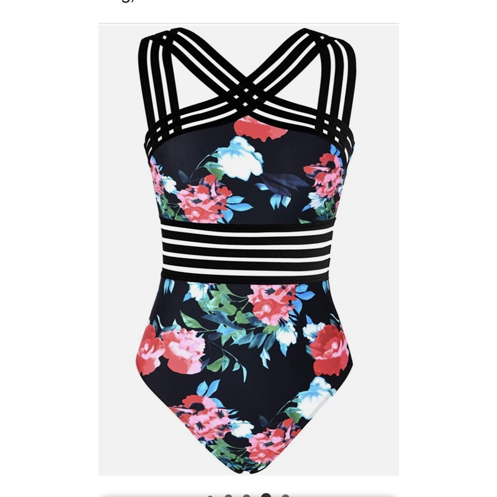 One piece floral bathing suit Hilor brand